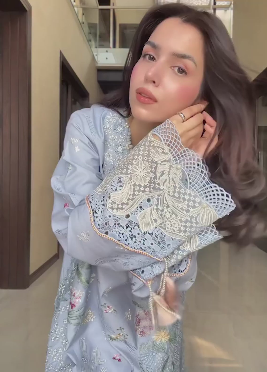 Lilas by Republic WomensWear Unstitched Embroidered Lawn 3 Piece Suit RW26ULL D-4B - Eid Collection
