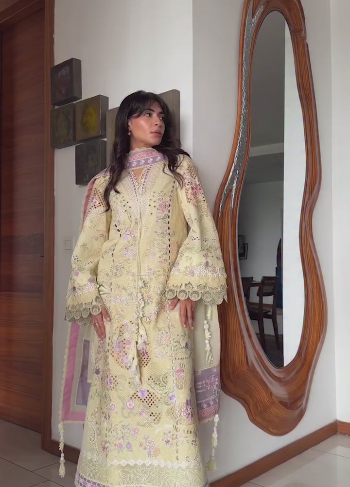 Suffuse Unstitched Embroidered Lawn 3 Piece Suit SSY26ULE Telya - Eid Collection