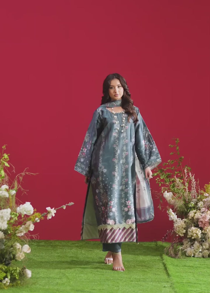 Marine by Rashid Textiles Unstitched Printed Luxury Silk 3 Piece Suit RT26USM D-3904 - Winter Collection