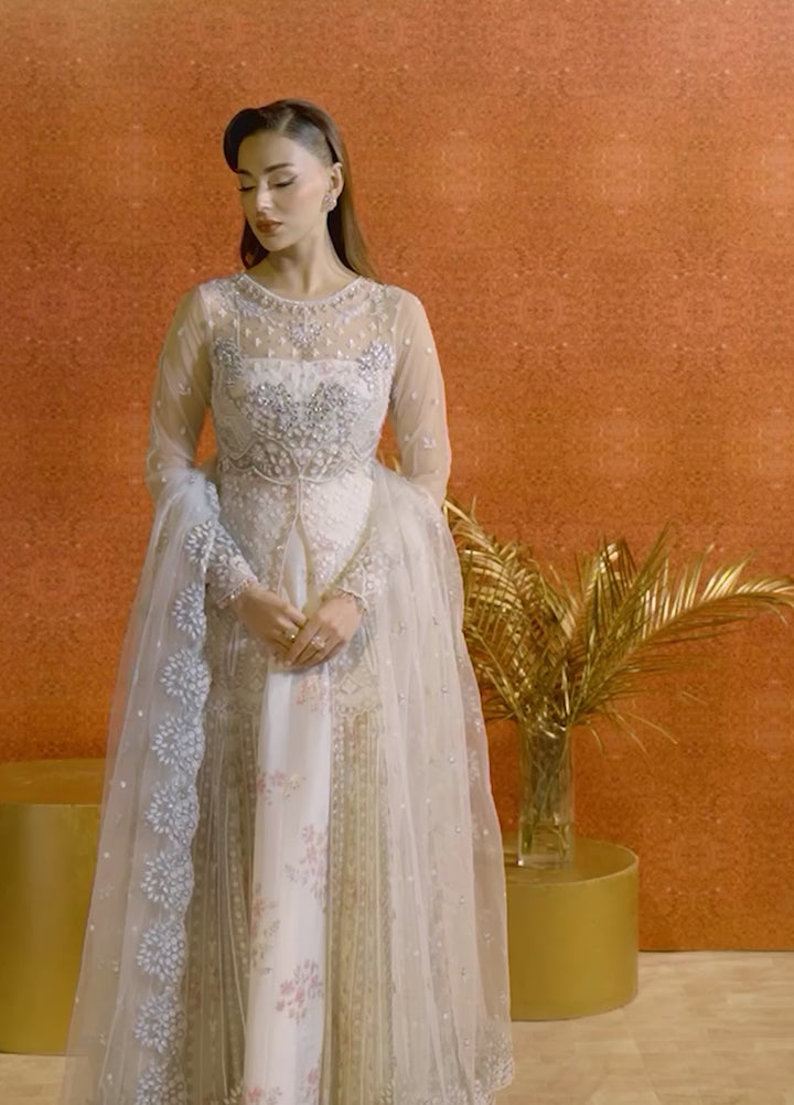 Zarmina by Zariya Unstitched Embroidered Bareeze Net 3 Piece Suit ZRY26UZ ZB50047 - Festive Collection