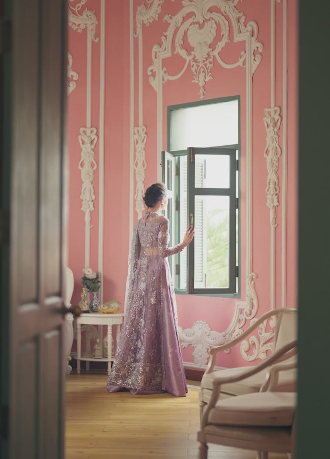 The Muse by Mushq Unstitched Net Embroidered Suits 3 Piece MU26TM Valerie - Wedding Collection