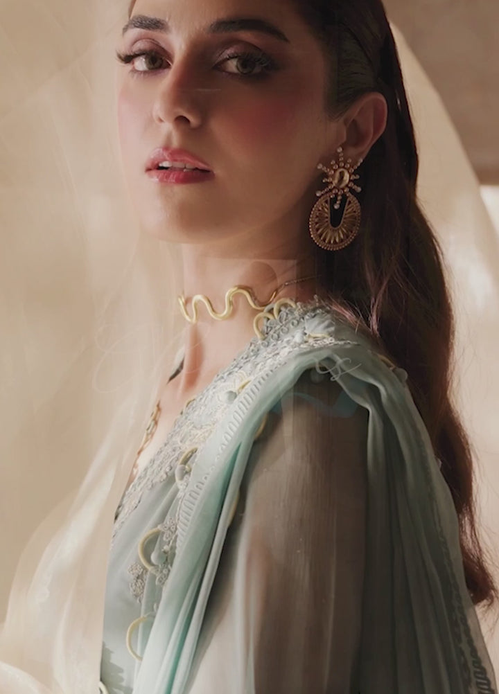 Qalamkar Embroidered Chiffon Suits Unstitched 3 Piece QLM25QC WC-08 Vevin - Formals Collection