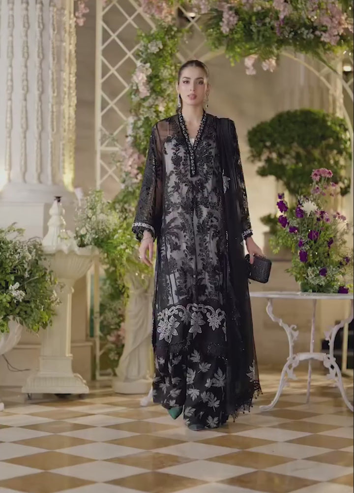 Maria B Unstitched Embroidered Chiffon 3 Piece Suit MB26UCF D1 - Festive Collection