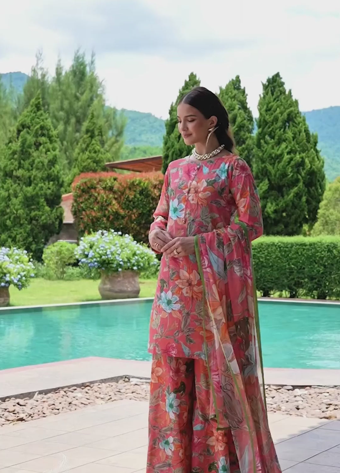 Floral Ritual Edit by Feathers  Printed Lawn 3 Piece Suit RENIX - Casual Collection