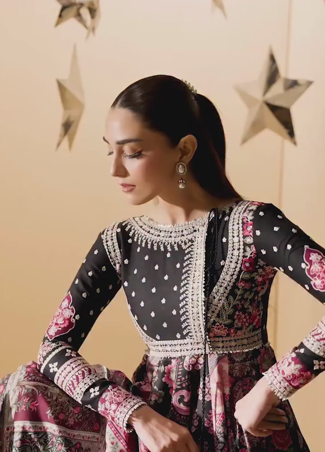 Mashriq by Bin Ilyas Unstitched Embroidered Lawn 3 Piece Suit BI26UML D115B - Festive Collection