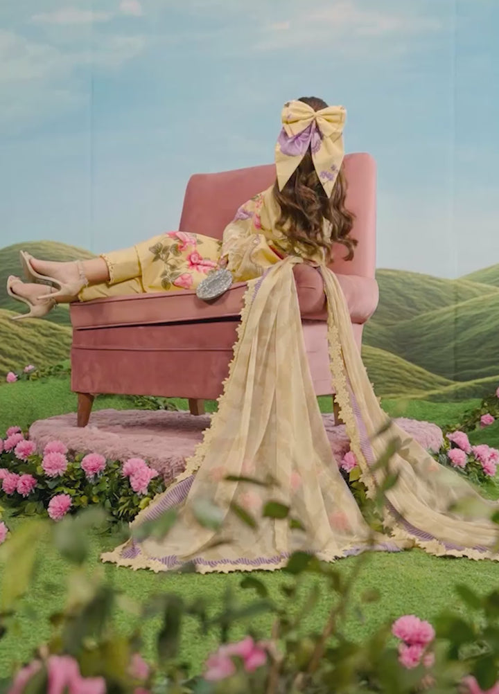 M Basics by Maria B Unstitched Embroidered Lawn 3 Piece Suit MB26SSEL MB-CUSV14-04B - Eid Collection