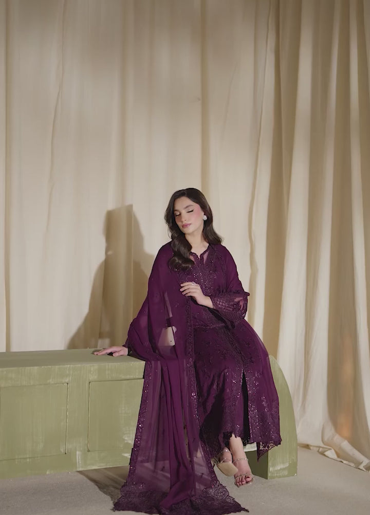 Azure Unstitched Embroidered Chiffon 3 Piece Suit AZ26ULC Garnelle - Festive Collection