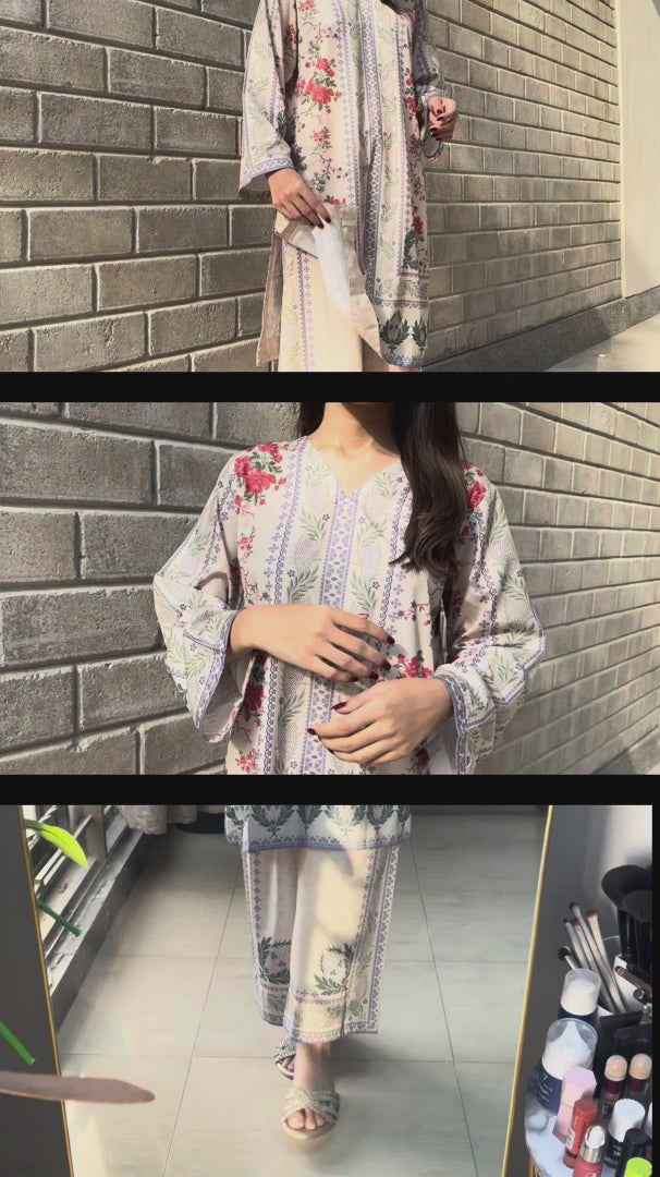 Saba Sumaiya Women RTW Printed Crepe Lawn 2 Piece Suit SS-78655 Vintage Petal - Casual Collection