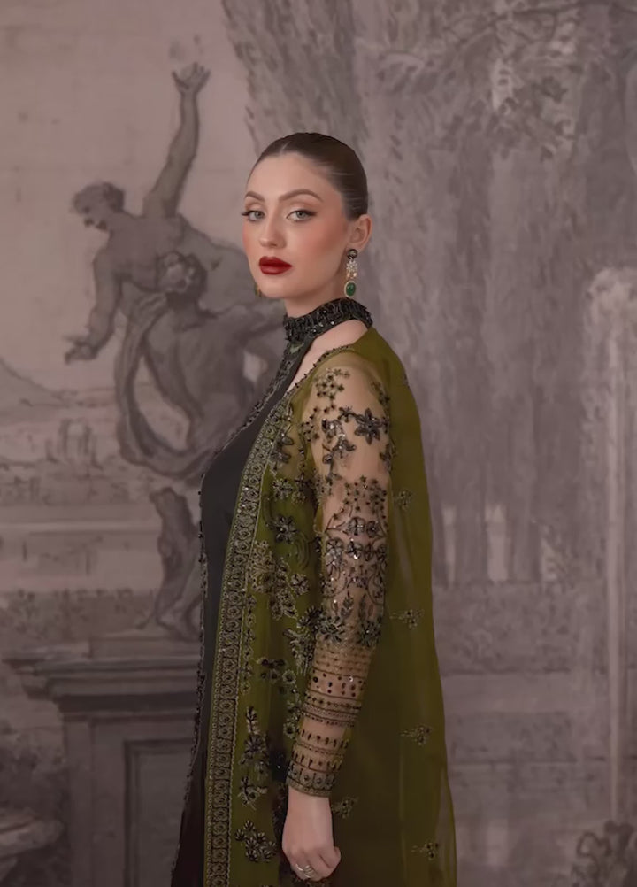 Maria Osama Khan Pret Embroidered Organza 4 Piece Suit Storm
