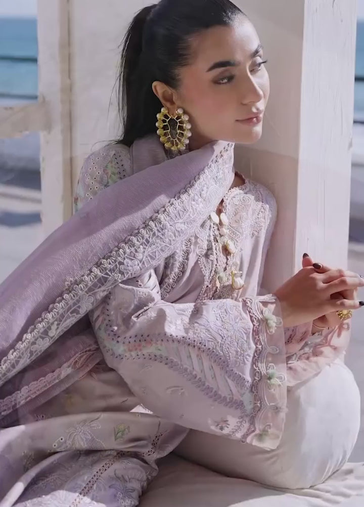 Sahil by Qalamkar Unstitched Embroidered Luxury Lawn 3 Pcs Suit QLK26US SA-11 Rehma - Summer