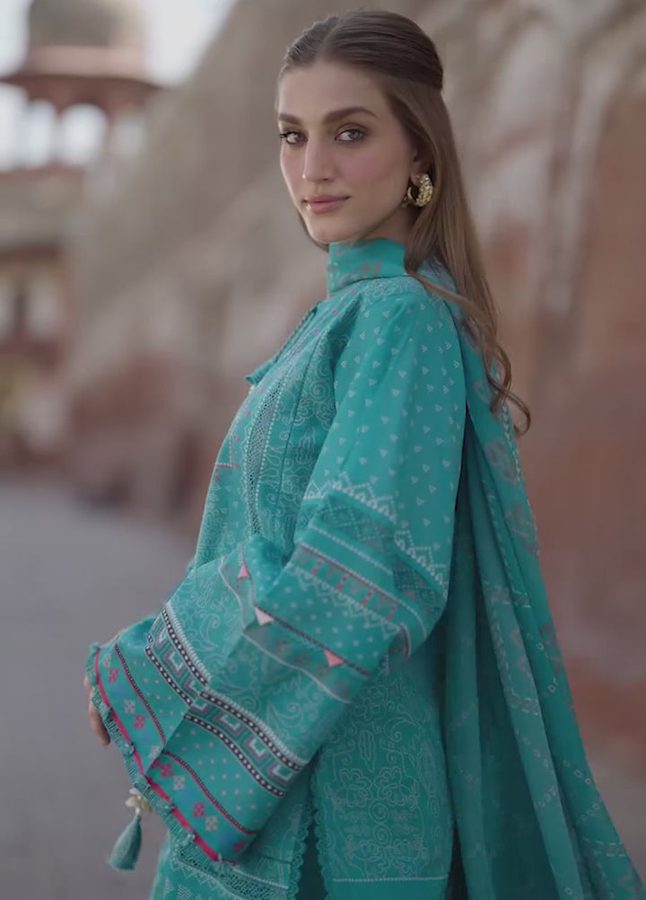 Angan by Kahf Unstitched Printed Lawn 3 Piece Suit KHF26ULA KEHKASHAN KPS-5B - Festive Collection