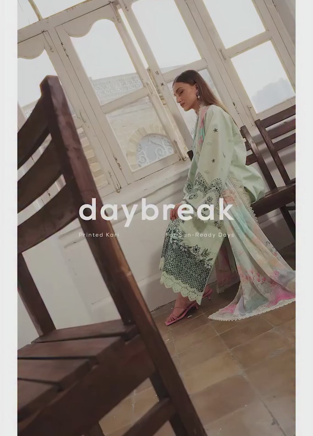 Daybreak by Afrozeh Unstitched Printkari Embroidered Lawn 3 Piece Suit AF26UDB D-6 DEWLIT - Summer Collection