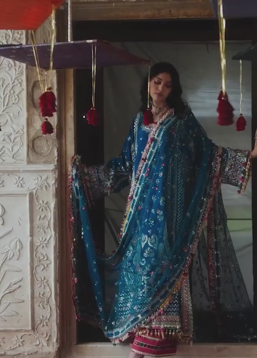 Neoma by Republic WomensWear Unstitched Embroidered Rawsilk 3 Piece Suit RW26UNW D-07 HAYA - Wedding Collection