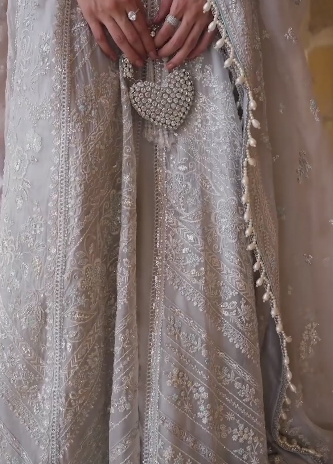 Dastangoi by Afrozeh Unstitched Embroidered Organza 3 Piece Suit AF26UDW QISSA FW01216 - Wedding Collection