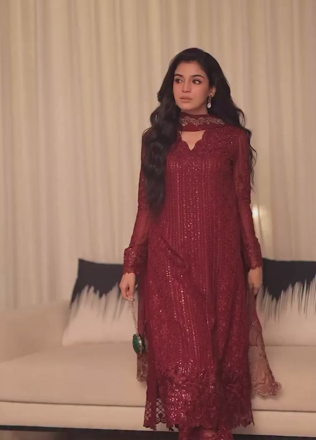 Azure Unstitched Embroidered Chiffon 3 Piece Suit AZ26ULC Cherry Blossom - Festive Collection