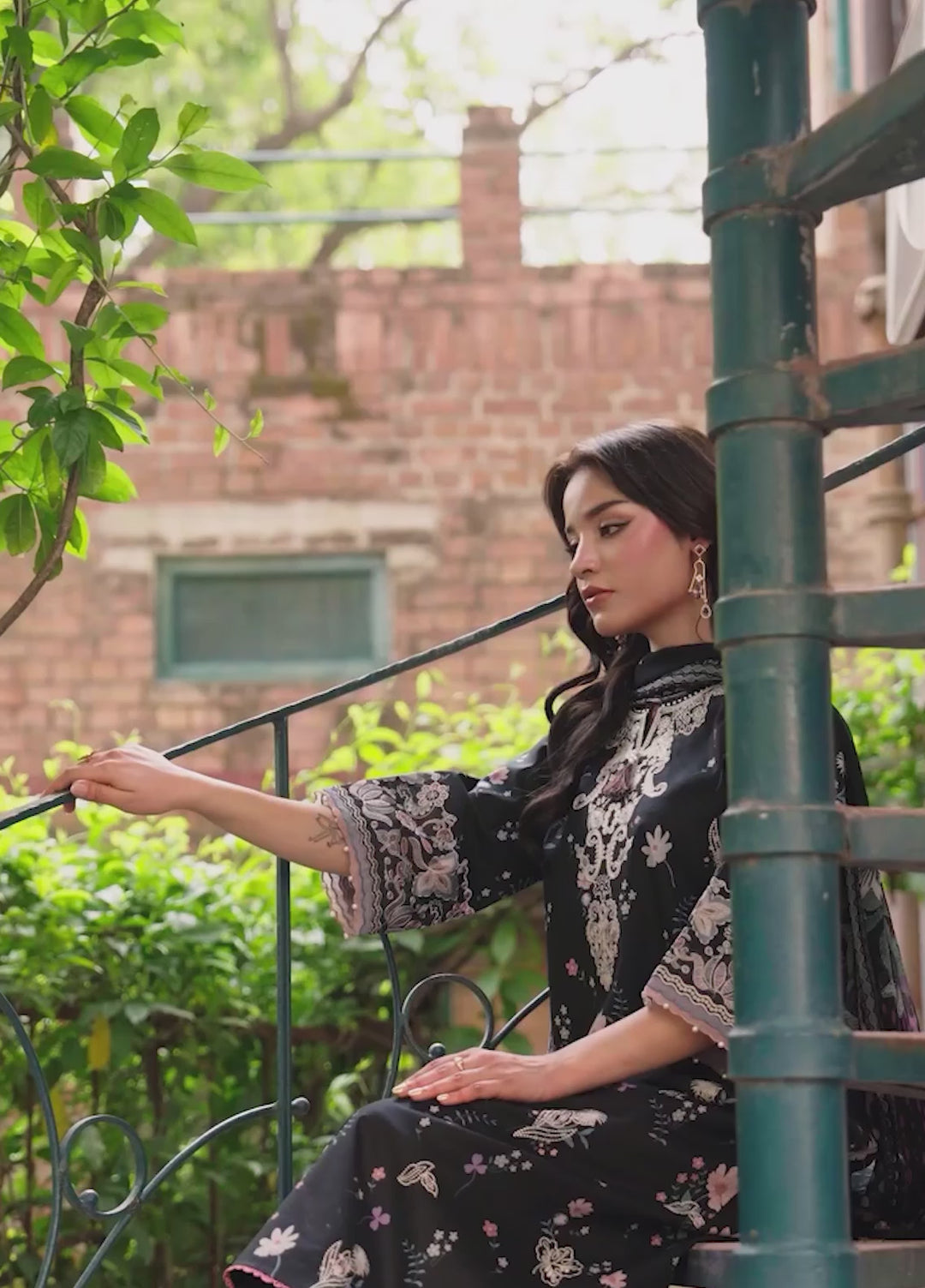 Odyssey by Florent Unstitched Embroidered Lawn 3 Piece Suit FL26UOL FZ-9B - Eid Collection
