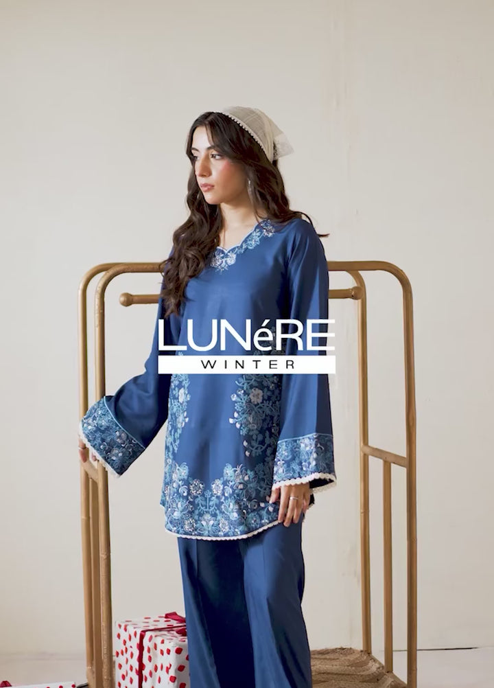 Lunere by Sahane Pret Embroidered Linen 2 Piece Suit ME 35008 Rune - Casual Collection