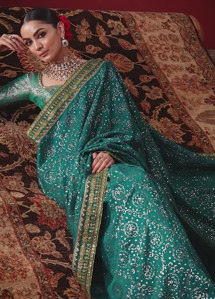 The Sari Edit by Aik Atelier Unstitched Silk Luxury Embroidered Saree AIK25SE Look-03 - Formals Collection