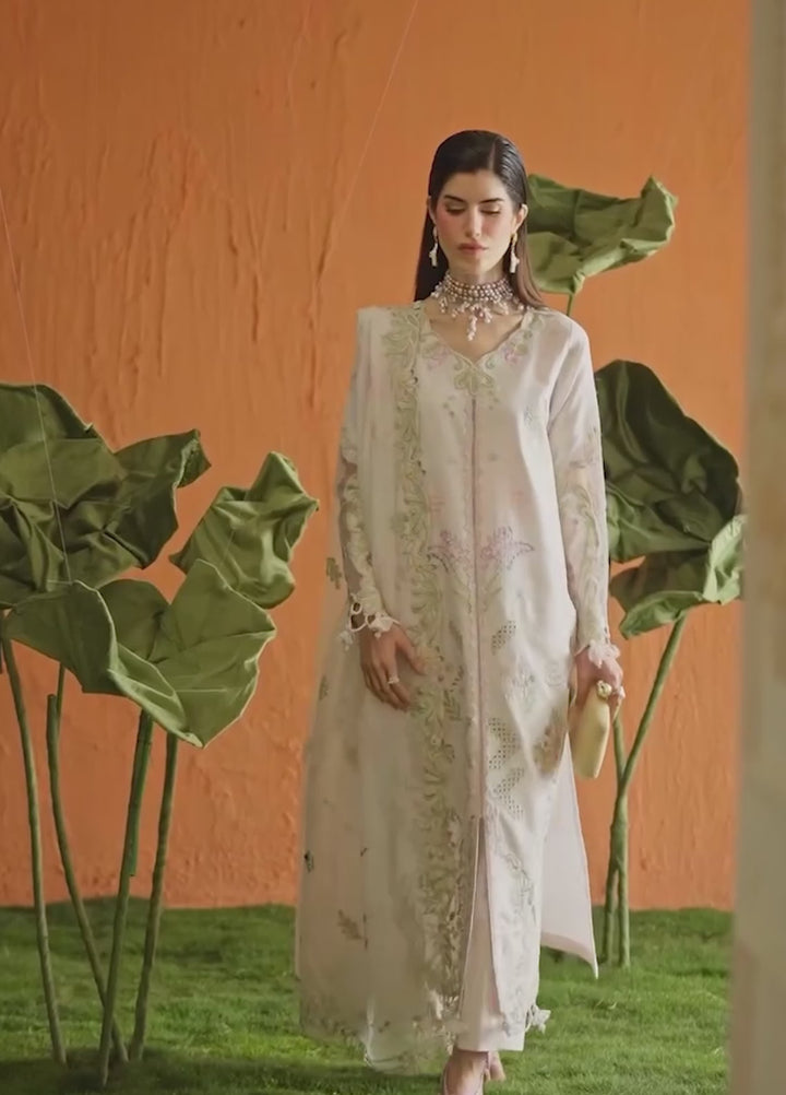 Blooming Flower by Zariya Unstitched Embroidered Lawn 3 Piece Suit ZRY26ULB AIRA ZB-60102 - Festive Collection