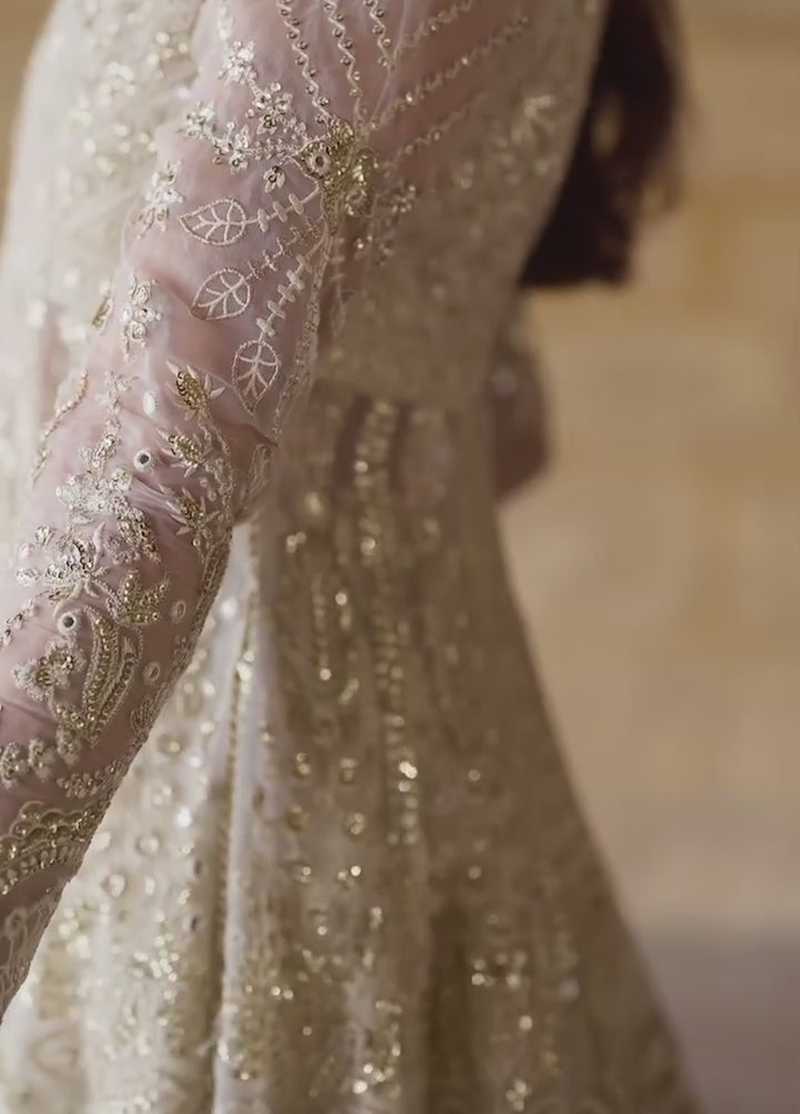 Dastangoi by Afrozeh Unstitched Embroidered Organza 3 Piece Suit AF26UDW Hikayat FW01213 - Wedding Collection