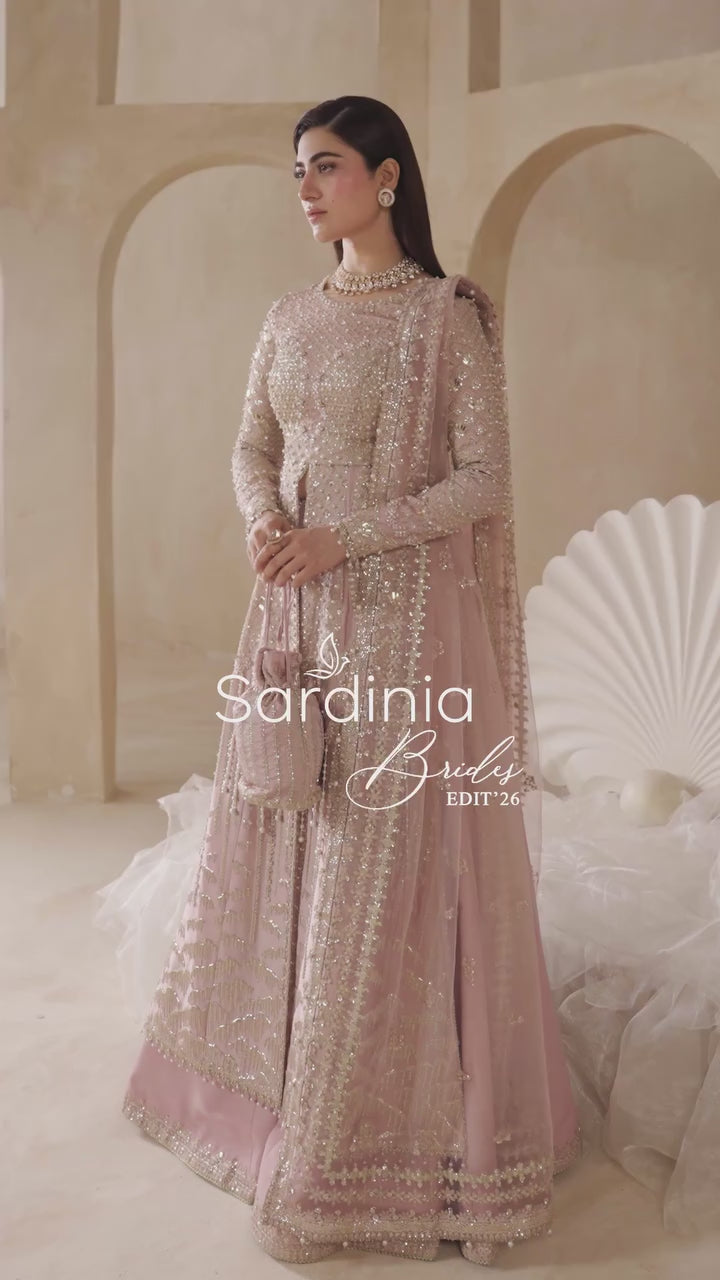 Sardinia Brides Unstitched Hand work Tissue Silk 3 Piece Suit SR26UB Elara 1806 - Wedding Collection