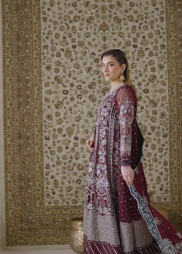 Neorah by Xenia Formals Unstitched Chiffon Embroidered 3 Piece Suit XE26UN D-7 QABITA - Festive Collection