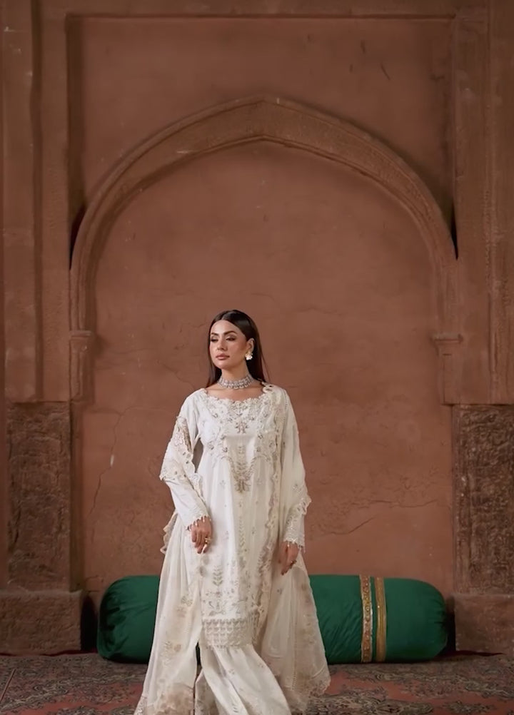 Zebtan Women Unstitched Embroidered Raw Silk 3 Piece Suit ZQ-06 Festive Collection