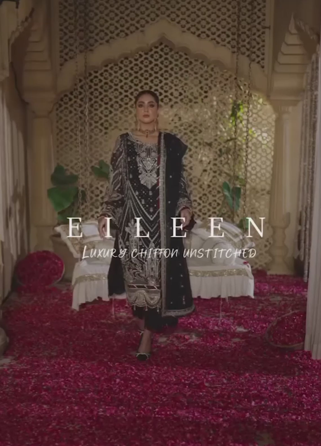 Eileen Embroidered Chiffon Suit Unstitched 4 Piece EL24C D7-ALIYAH - Luxury Collection