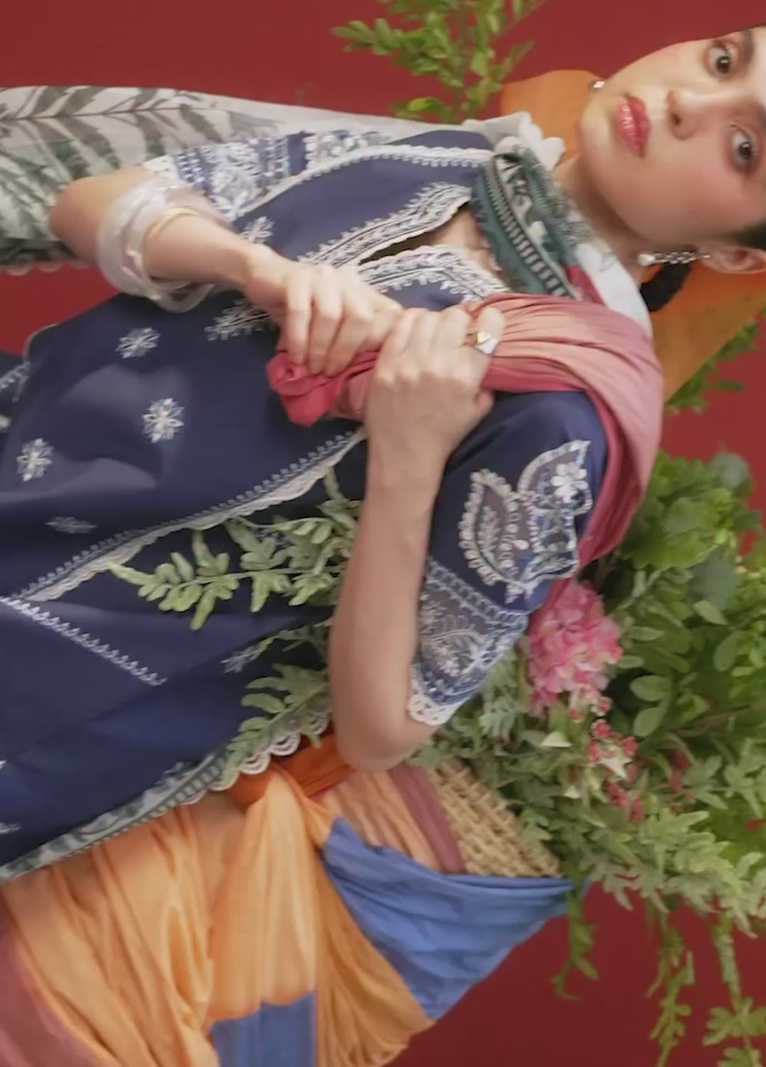 Laanem by Saira Rizwan Unstitched Embroidered Lawn 3 Piece Suit SR26ULL ZOYA-A - Summer Collection