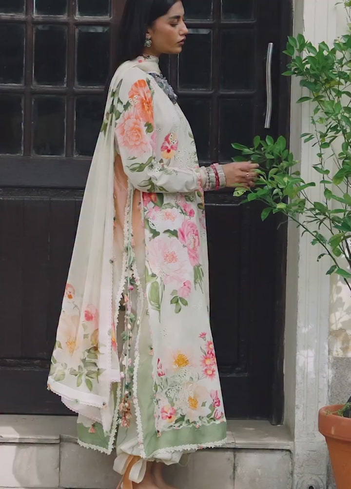 Wild Flower by Zaha Unstitched Embroidered Lawn 3 Piece Suit ZK26UWL ZF26-06 Dahlia - Festive Collection