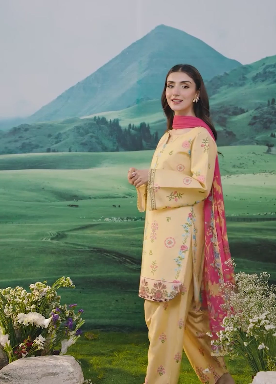 Elysian by Meerak RTW Embroidered Lawn 3 Piece Suit Freesia Casual Collection