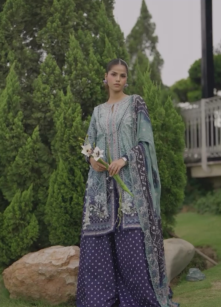 Belladore by Elaf Premium Unstitched Printed Lawn 3 Piece Suit EL26ULB Eclair EPA-5A - Summer Collection