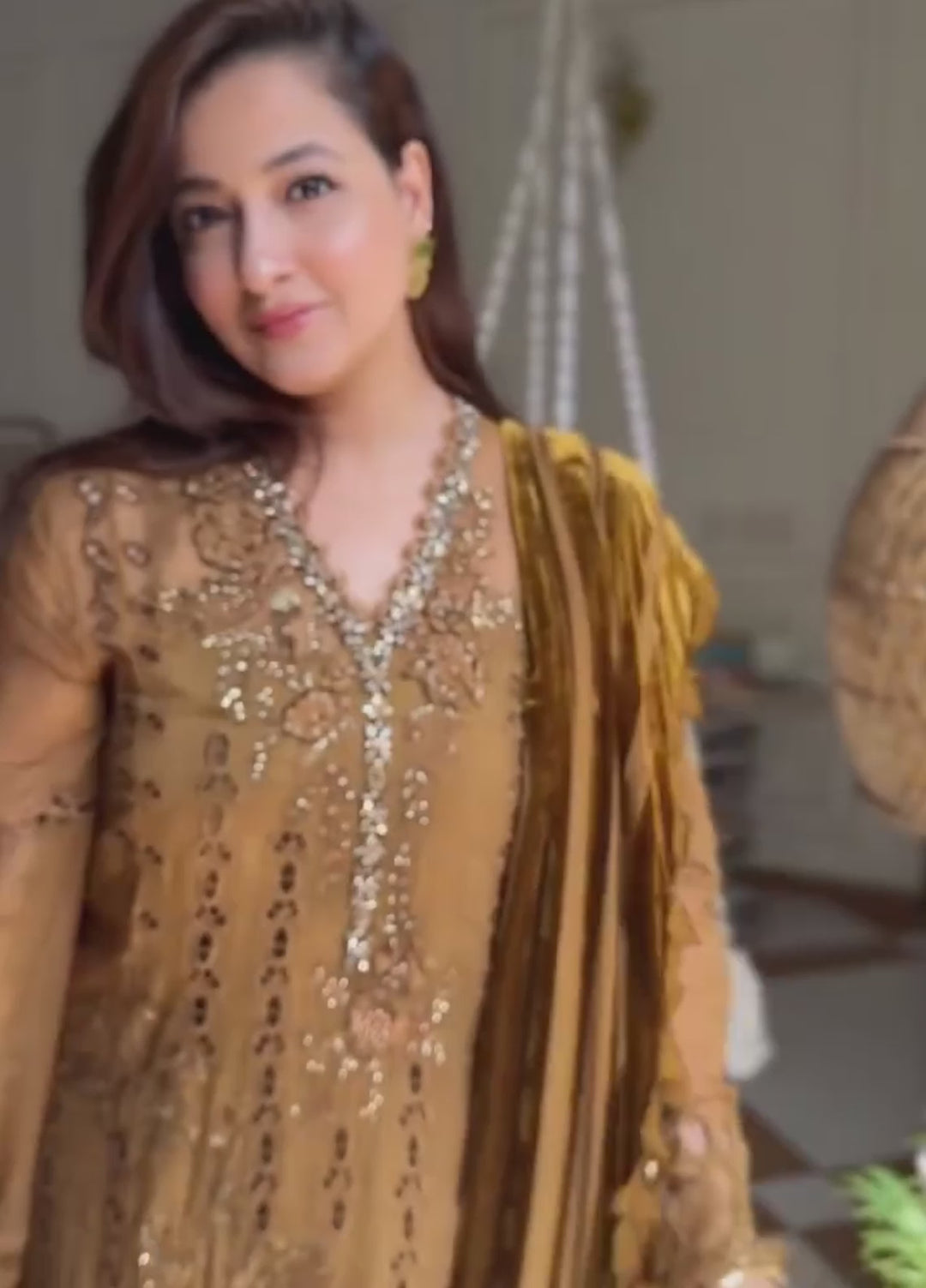 Maria B Unstitched Embroidered Chiffon 3 Piece Suit MB26UCF D5 - Festive Collection
