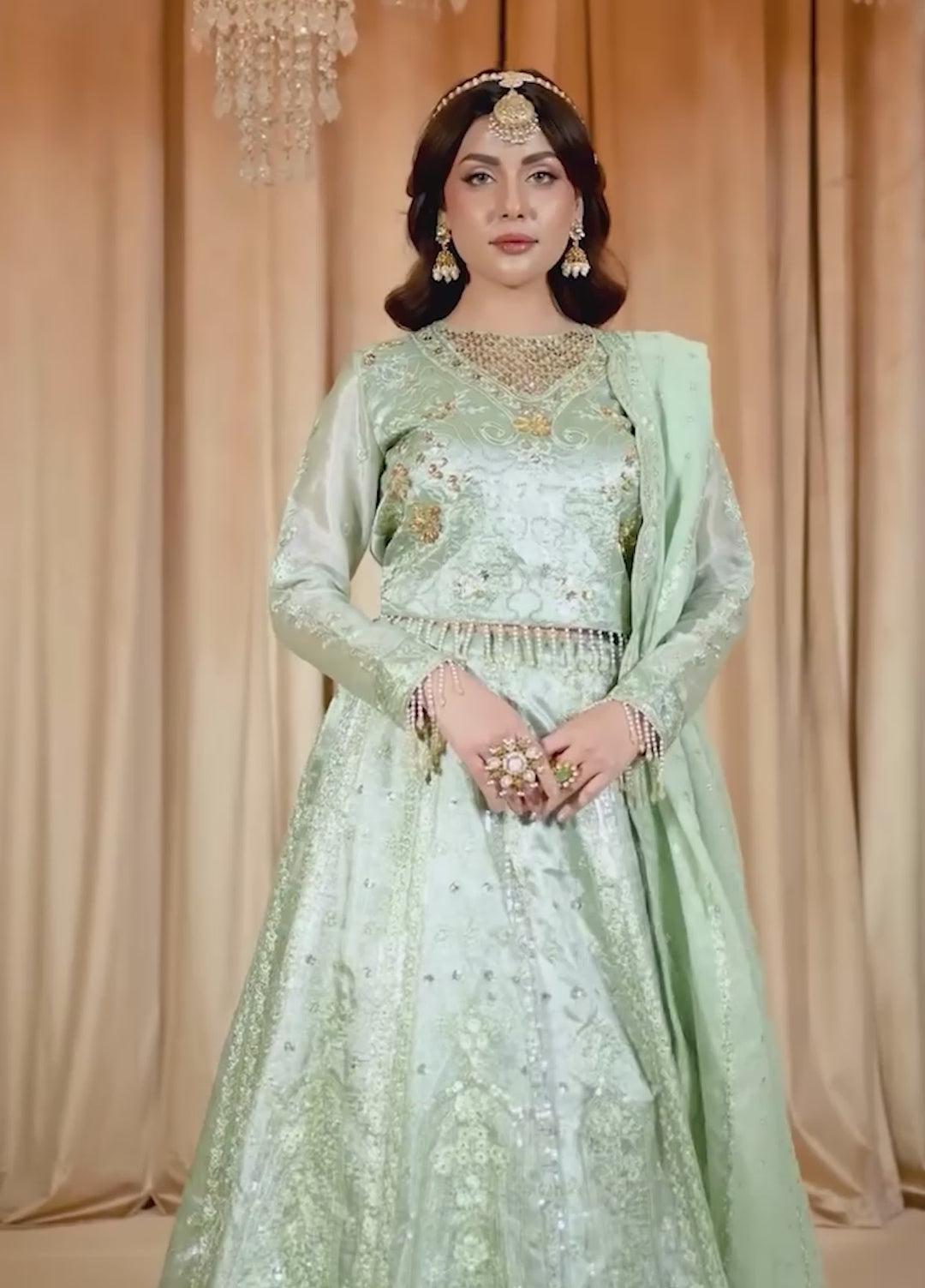 Maah-e-Noor Raum by Sarb Unstitched Embroidered Zari Tissue 3 Piece Suit RS26UMN MWF-07 - Wedding Collection