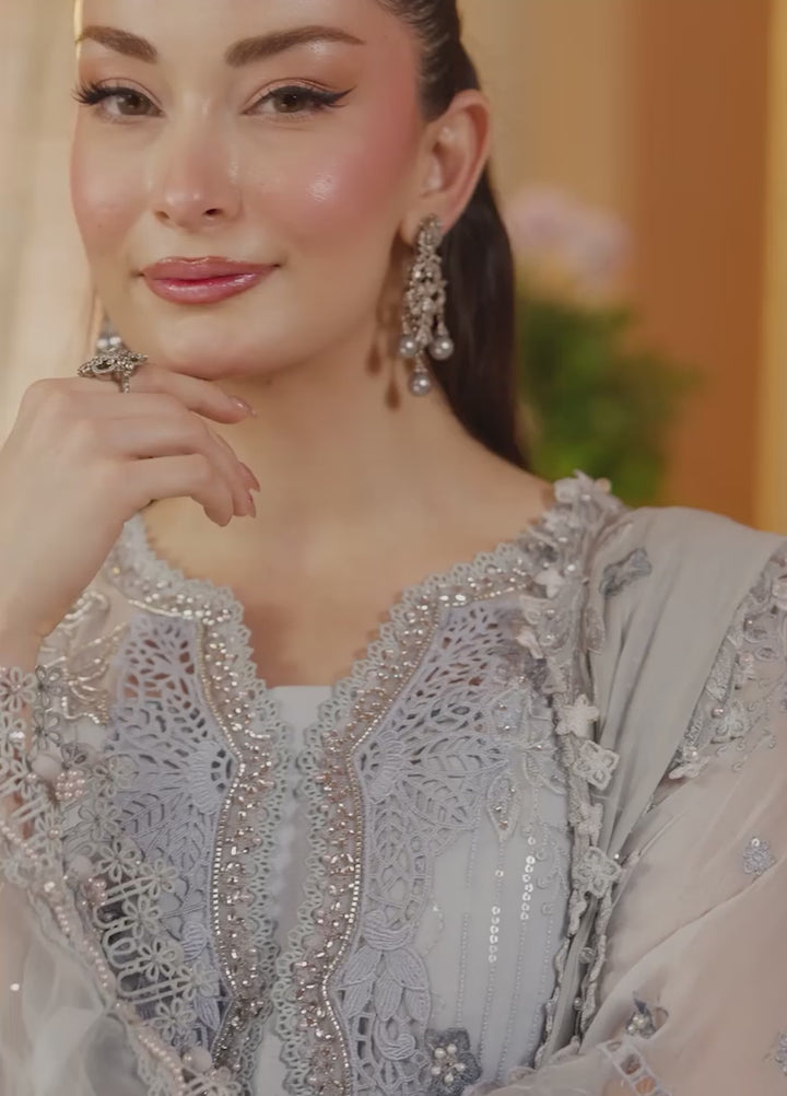 Maria B Unstitched Embroidered Chiffon 3 Piece Suit MB26UCF D6 - Festive Collection