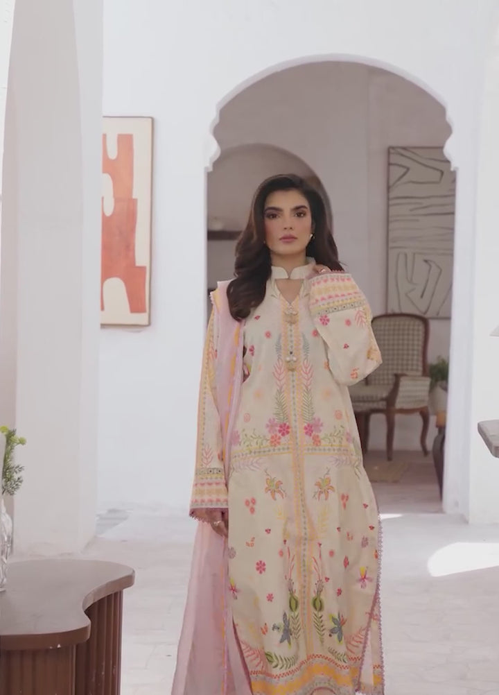 Florent Digital Printed Lawn Suits Unstitched 3 Piece FL25LP FL-8 A - Summer Collection