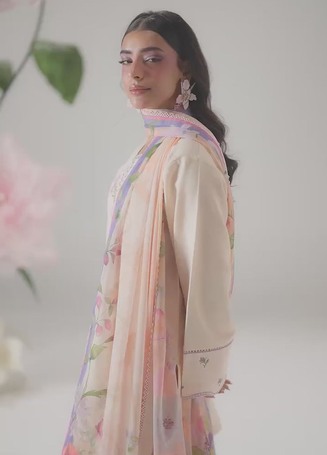 Blush N Bliss by Sahane Women RTW Embroidered Dobby Lawn 3 Piece Suit Sugar Bloom LP63009 Casual Collection