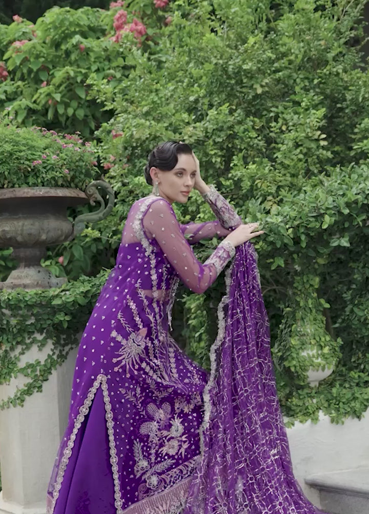 Inception by Mushq Embroidered Organza Suits Unstitched 4 Piece MQ25IW D-04 Untamed Heart - Wedding Collection