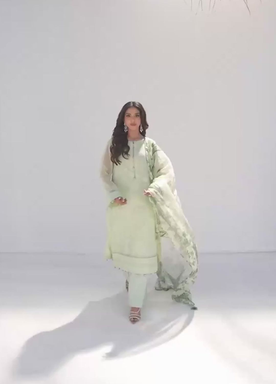 Salitex Unstitched Embroidered Net 3 Piece Suit SUNW7NO112 - Festive Collection