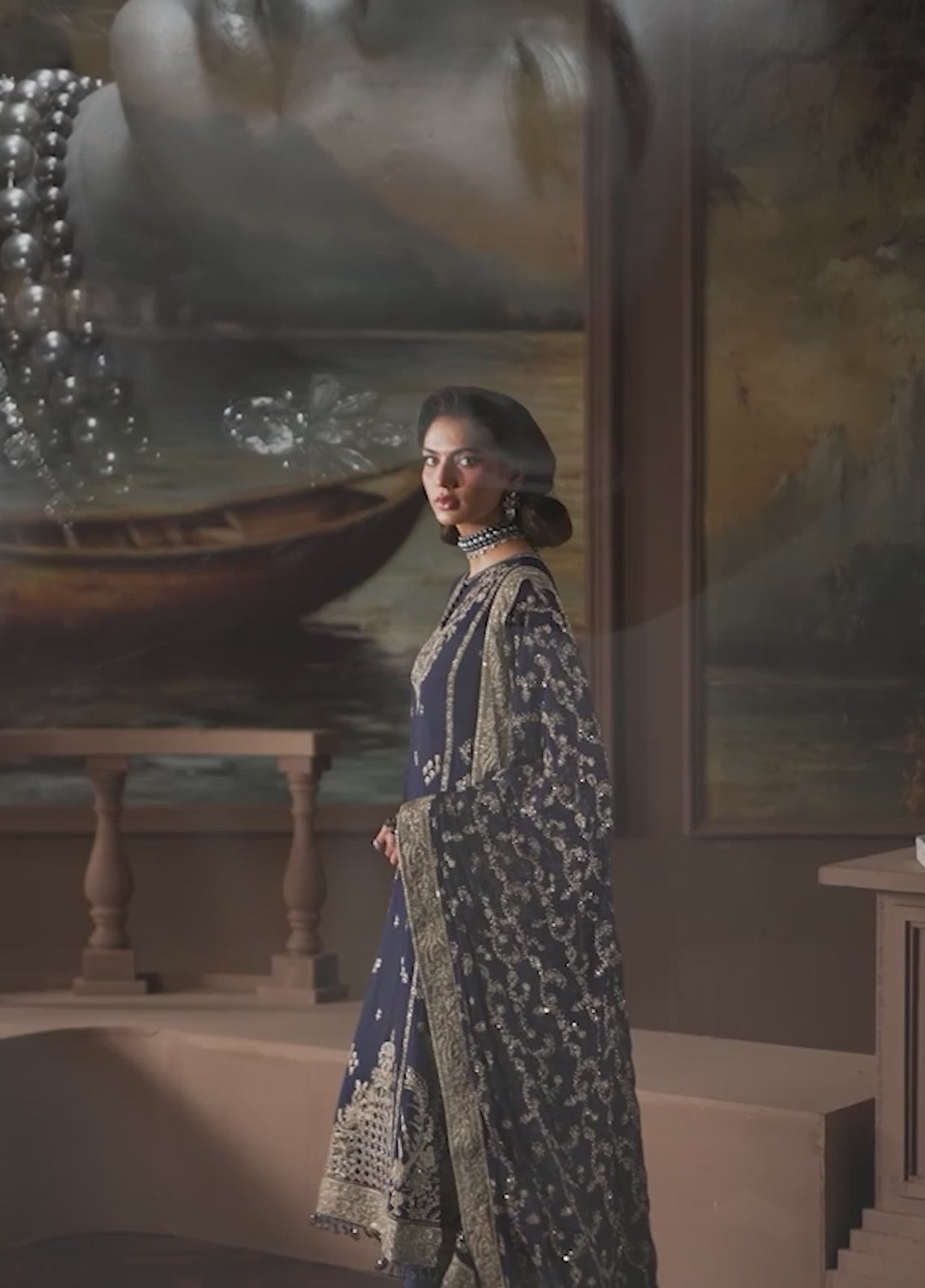 Zarif Embroidered Chiffon Suits Unstitched 3 Piece ZR25UF Prc-06 Felicia - Formals Collection