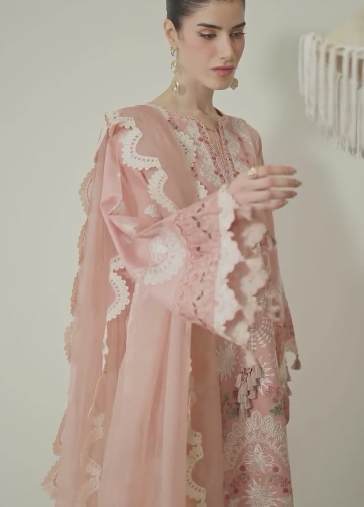 Blooming Flower by Zariya Unstitched Embroidered Lawn 3 Piece Suit ZRY26ULB LUNA ZB-60103 - Festive Collection