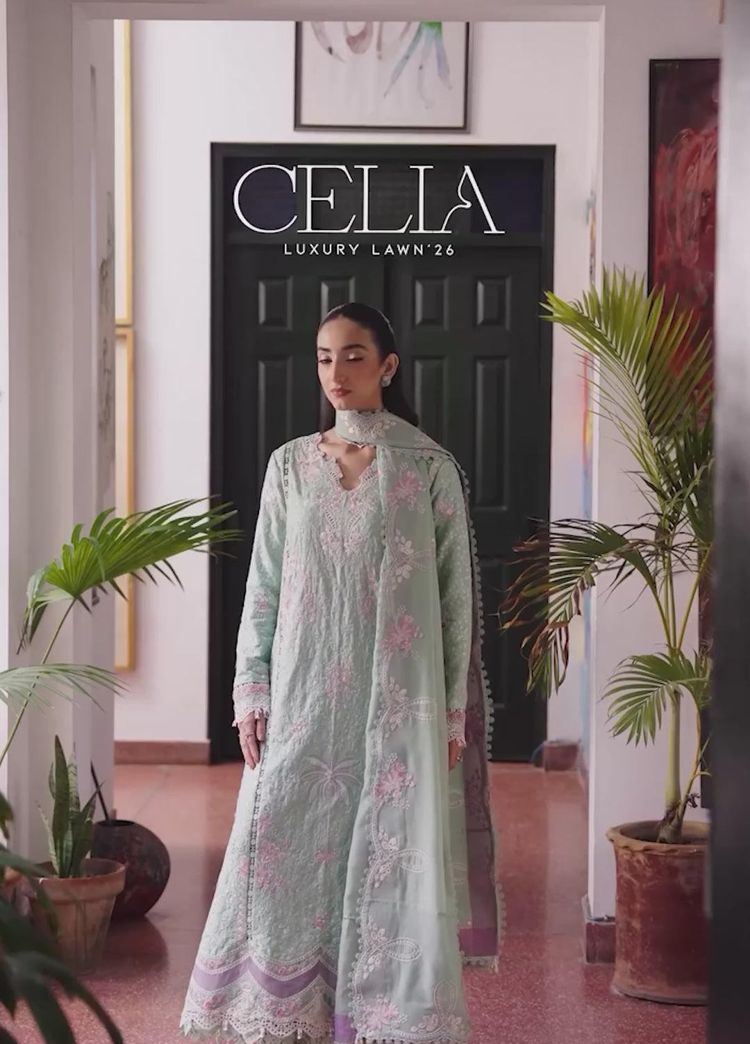 Celia by Zarposh Unstitched Embroidered Luxury Lawn 3 Piece Suit ZR26UCL MIREYA - Festive Collection