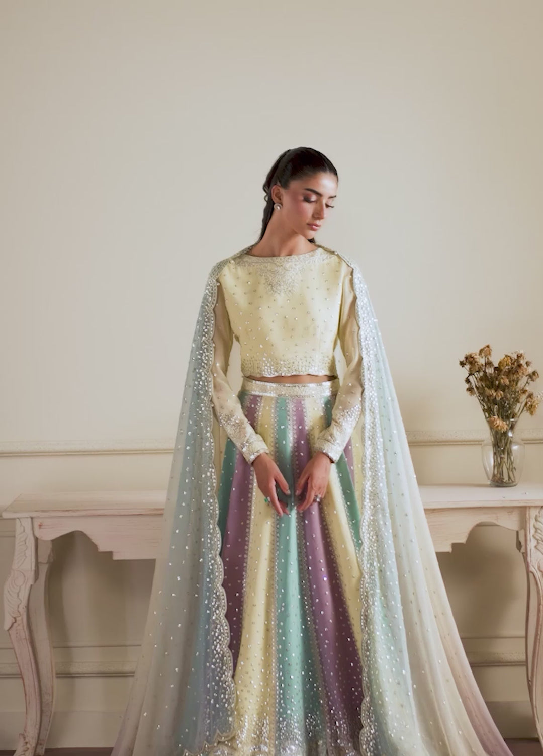 Sirayya by Zarif Unstitched Embroidered Chiffon 3 Piece Suit ZR26US Sonal 01 - Wedding Collection