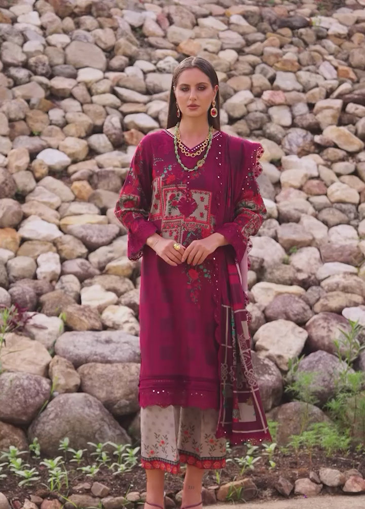 Combination by Charizma Unstitched Embroidered Linen 3 Piece Suit CHR26UCL CCW7-06 - Casual Collection