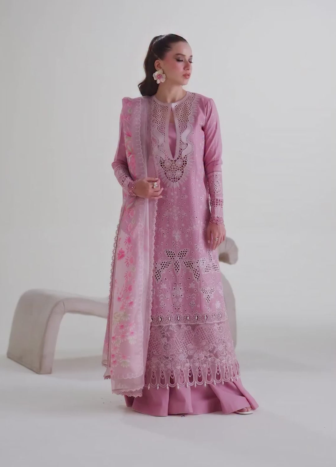 Amour by Bin Ilyas Unstitched Embroidered Lawn 3 Piece Suit BI26ULA 181B - Festive Collection