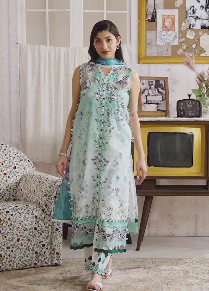 Asifa and Nabeel Embroidered Lawn Suits Unstitched 3 Piece AN25MV MSLV25-15 Nazneen - Summer Collection