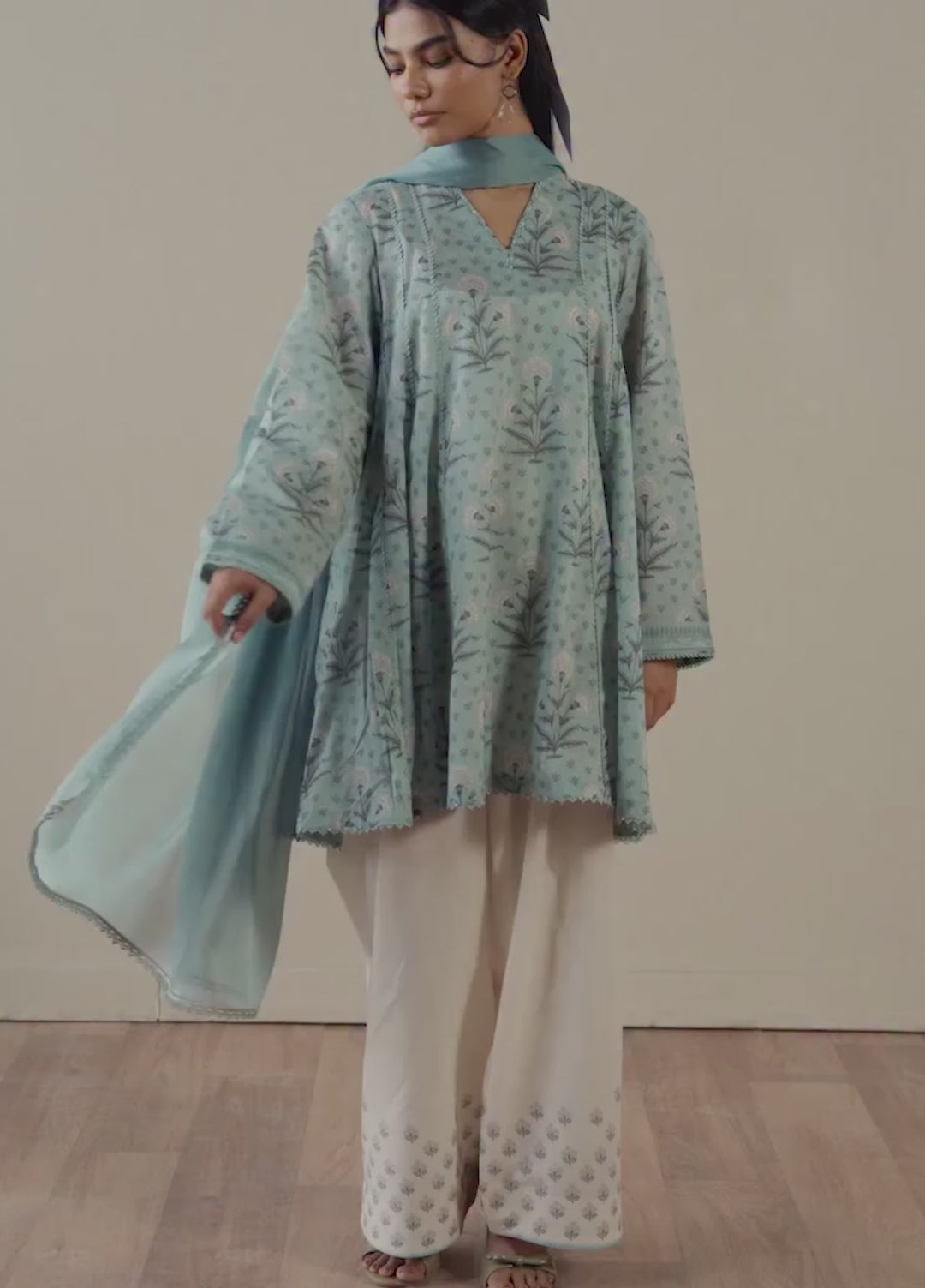 Coco by Zara Shahjahan Unstitched Printed Lawn 3 Piece Suit CZS26UPL ANTHEA-9B - Summer Collection