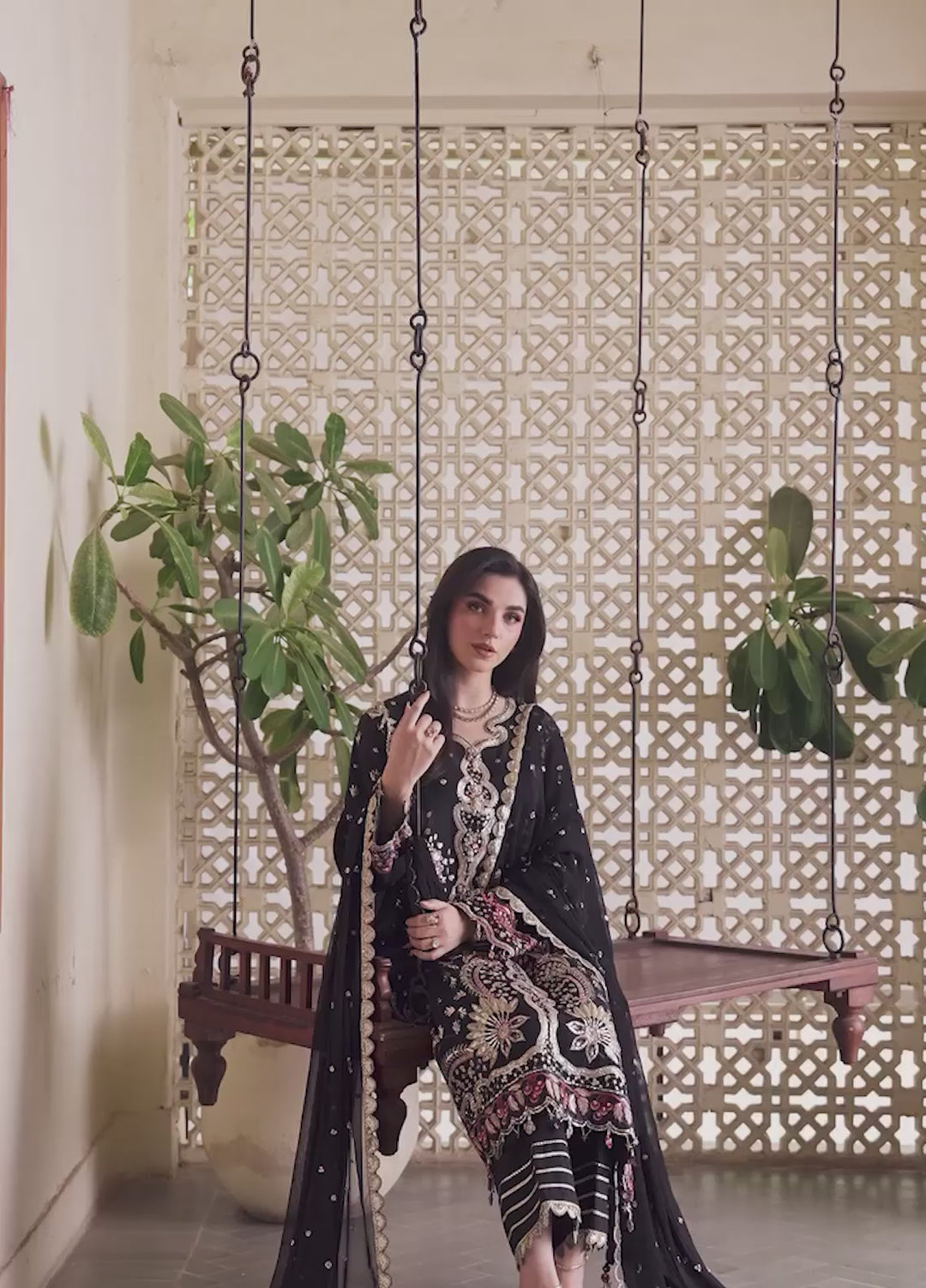Mahenoor by Roheenaz Unstitched Embroidered Raw Silk 3 Piece Suit RN26UMR Chandni RUNES260107 - Festive Collection
