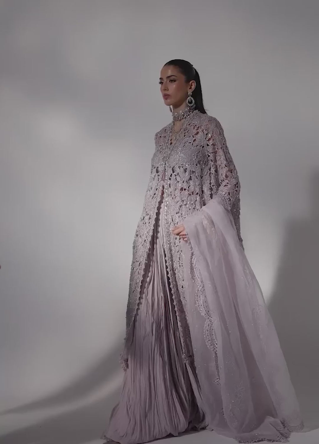 Mbroidered by Maria B Unstitched Embroidered Organza 3 Piece Suit MB26UMW D5 - Wedding Collection