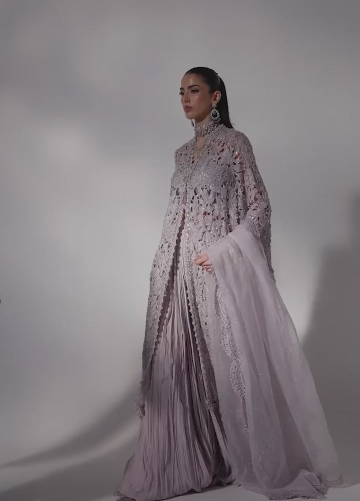Mbroidered by Maria B Unstitched Embroidered Organza 3 Piece Suit MB26UMW D5 - Wedding Collection